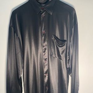 Soft Black Button Up
